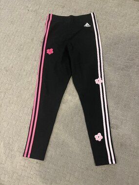 Adidas leggings women/teens S black and pink
